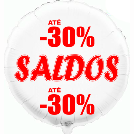 Balão de 45cm Saldos -30% Branco