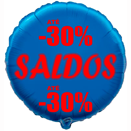 Balão de 45cm Saldos -30% Azul