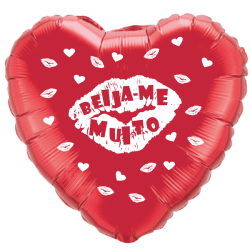 45cm Heart Beija-me Muito Balloon