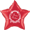 Balão Estrela de 48cm Boas Festas Vermelho