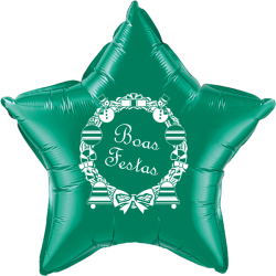 48cm Boas Festas Balloon