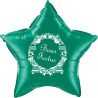 Balão Estrela de 48cm Boas Festas Verde