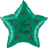 Globo Estrella Boas Festas 48cm + Acebo