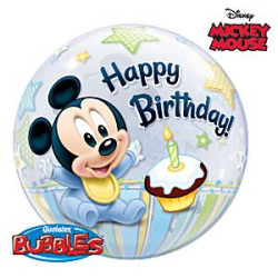 56cm Mickey Mouse 1st Birthday Bubble Balloon