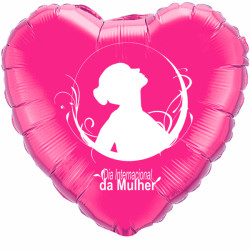 Balão Coração de 45cm Dia Internacional da Mulher