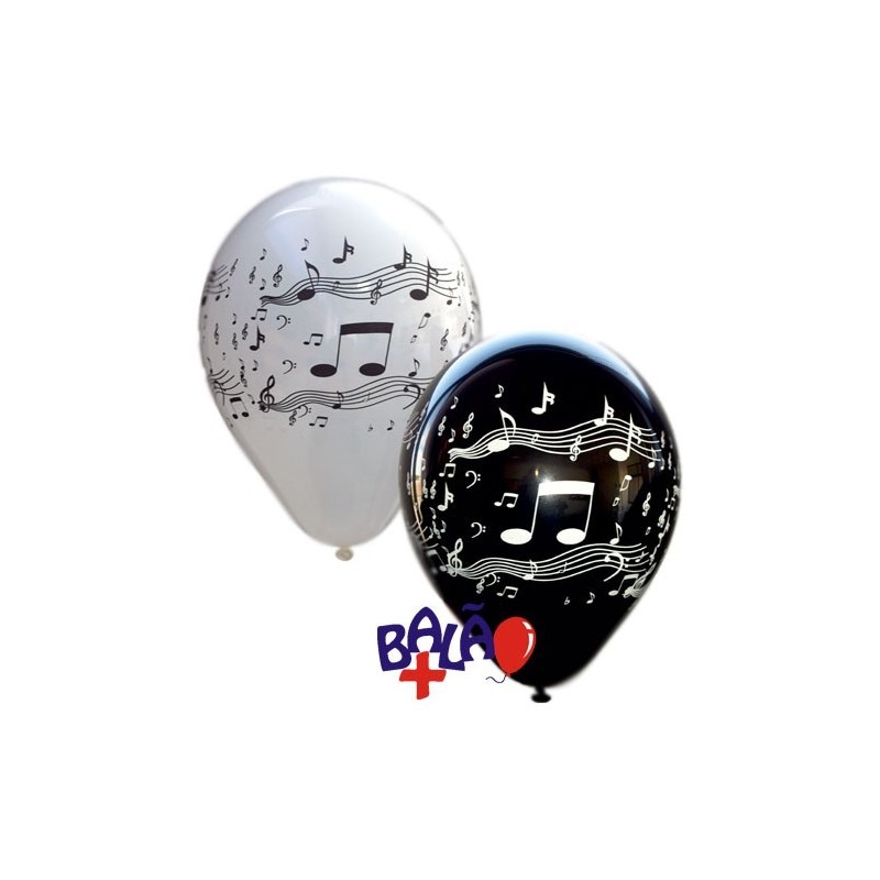 Balão 30cm notas de música