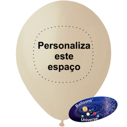 Balão 30cm Creme Personalizado a 1 cor em 1 Lado