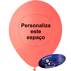 Balão 30cm Coral Personalizado a 1 cor em 1 Lado
