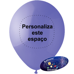 30cm Periwinkle Balloon Custom Print 1 color on 1 side