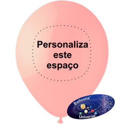Globo 30cm Rosa Bebe Personalizado en 1 color en 1 Lado