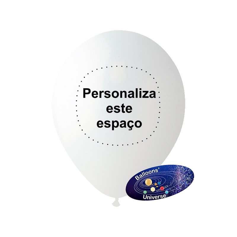 30cm White Balloon Custom Print 1 color on 1 side