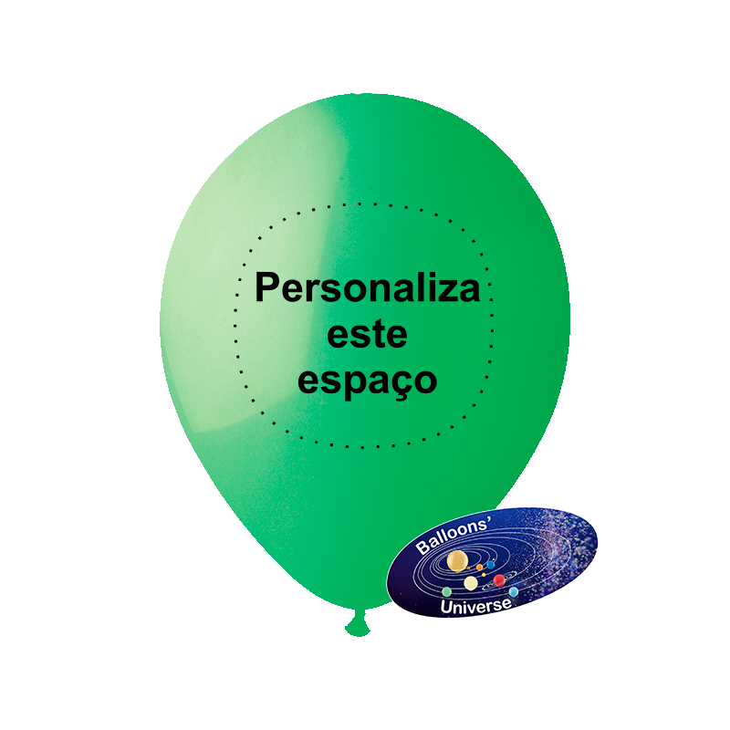 30cm Green Balloon Custom Print 1 color on 1 side
