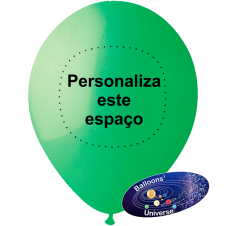 30cm Green Balloon Custom Print 1 color on 1 side