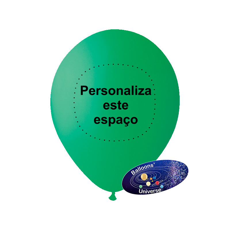 30cm Dark Green Balloon Custom Print 1 color on 1 side