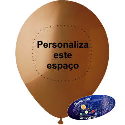 Balão 30cm Castanho Chocolate Personalizado a 1 cor em 1 Lado