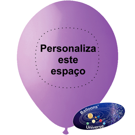 30cm Balloon Lavender Custom 1 color on 1 side