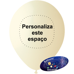 Balão 30cm Marfim Personalizado a 1 cor em 1 Lado