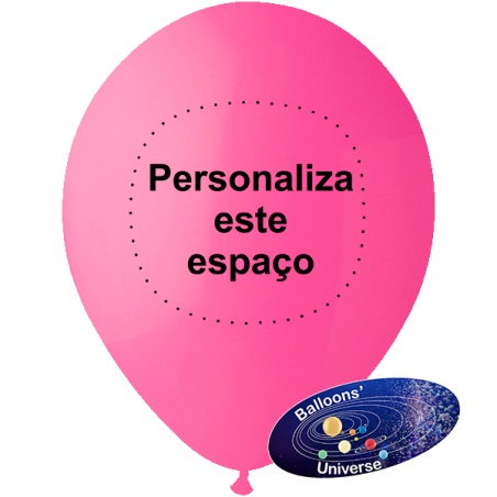 30cm Fuchsia Balloon Custom Print 1 color on 1 side