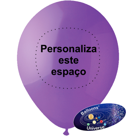 30cm Purple Balloon Custom Print 1 color on 1 side