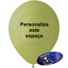 Globo 26cm Verde Oliva Personalizado en 1 color en 1 Lado