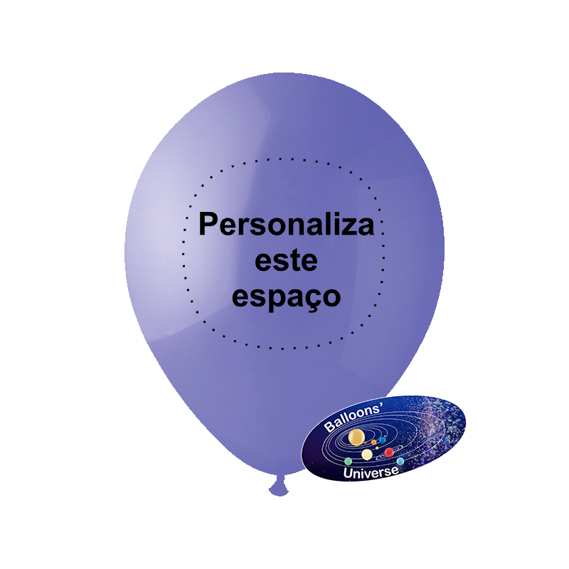 26cm Periwinkle Balloon Custom Print 1 color on 1 side