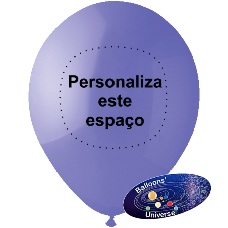 Globo 26cm Periwinkle Personalizado en 1 color en 1 Lado