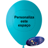 Globo 26cm Turquesa Personalizado en 1 color en 1 Lado