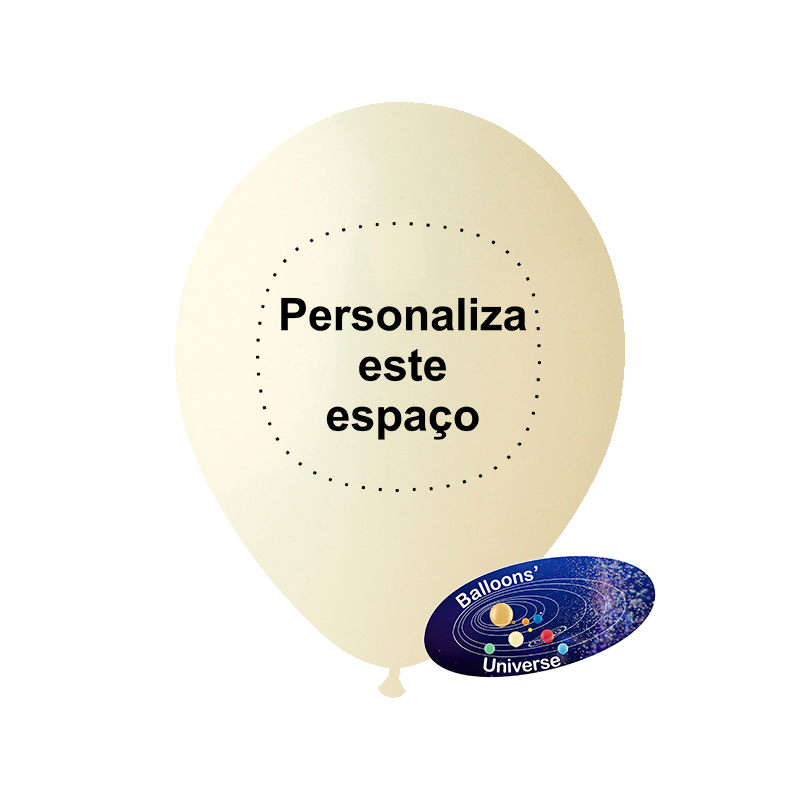 26cm Ivory Balloon Custom Print 1 color on 1 side