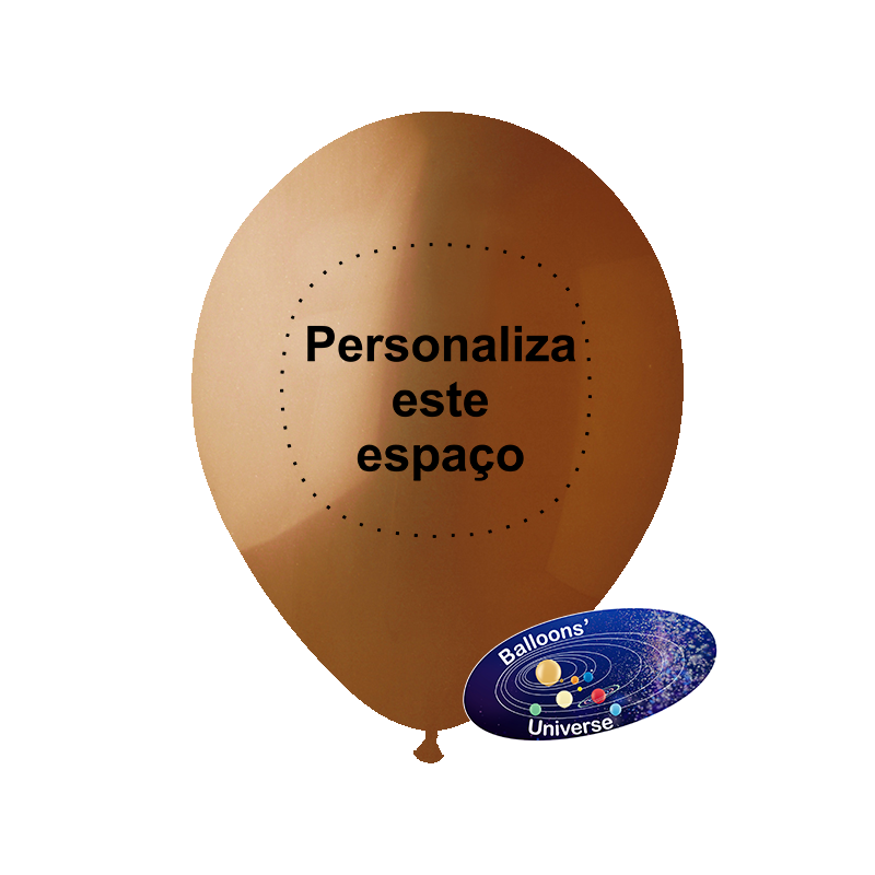 26cm Balloon chocolate brown Custom 1 color on 1 side