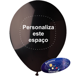 Balão 26cm Preto Personalizado a 1 cor em 1 Lado