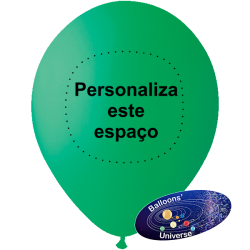 26cm Dark Green Balloon Custom Print 1 color on 1 side