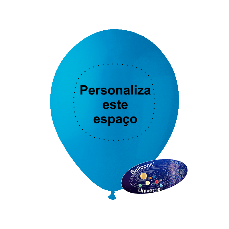 26cm Blue Balloon Custom Print 1 color on 1 side