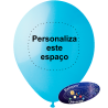 Balão 26cm Azul Céu Personalizado a 1 cor em 1 Lado