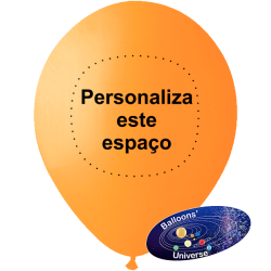 Balão 26cm Laranja Personalizado a 1 cor em 1 Lado