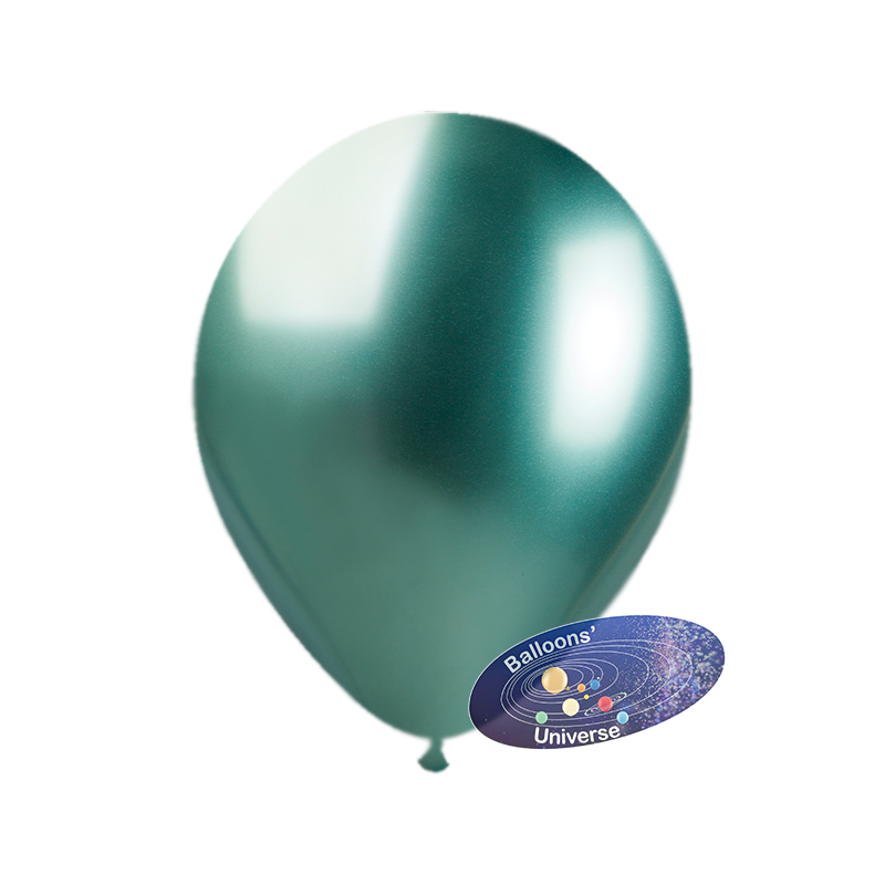 Balão 15cm Verde Cromado