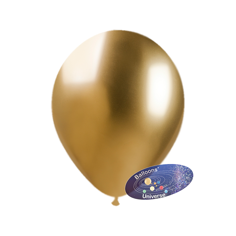 Balão 15cm Dourado Cromado