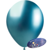 15cm Chrome Blue Balloon