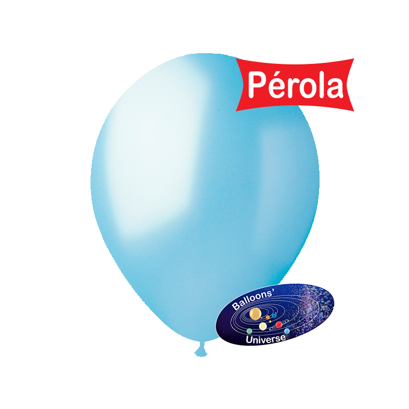 Globo azul cielo perlado de 13 cm