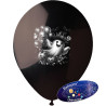 Globo de Látex Negro de 12'' Halloween – Fantasma Divertido con Globos (Edición Temática)