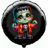 Globo foil redondo de 18 pulgadas con ilustración de un monstruo Frankenstein