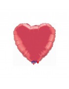 Balão foil coração de 9'' - 23cm